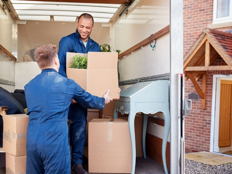 Packed boxes ready for moving